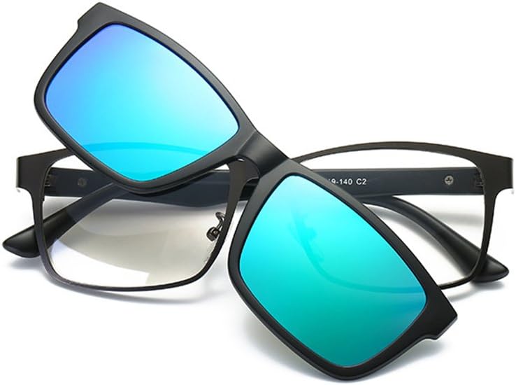 Magnetic Clip on Polarized Sunglasses Glasses Frame Prescription Eyeglasses TR90