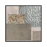 SIGNWIN Framed Canvas Wall Art Texture Painting Canvas Prints Home Artwork Decoration for Living Room,Bedroom - 16x16 inches