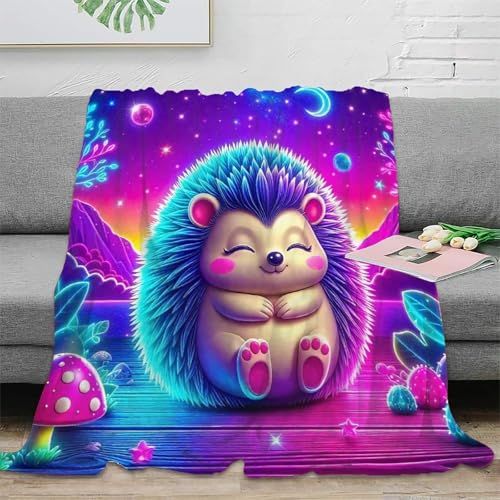 Couverture hérisson 3D en microfibre douce lit et canapé 100x130cm - 2