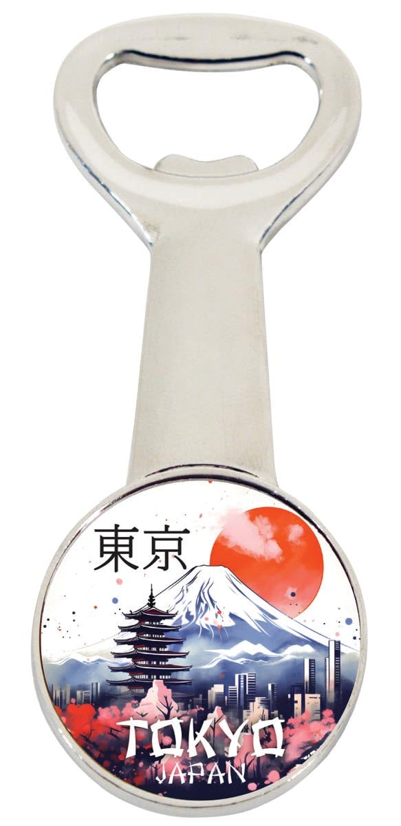 Tokyo Japan Design B Souvenir Magnetic Bottle Opener Single