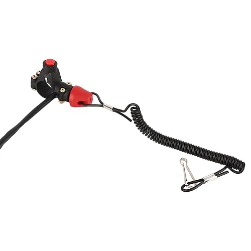 Miniatura 7 de 2 piezas de cable de amarre para moto de nieve, 12 V, 2 cables ATV interruptor de matanza para motor de motor interruptor de muerte para manillar