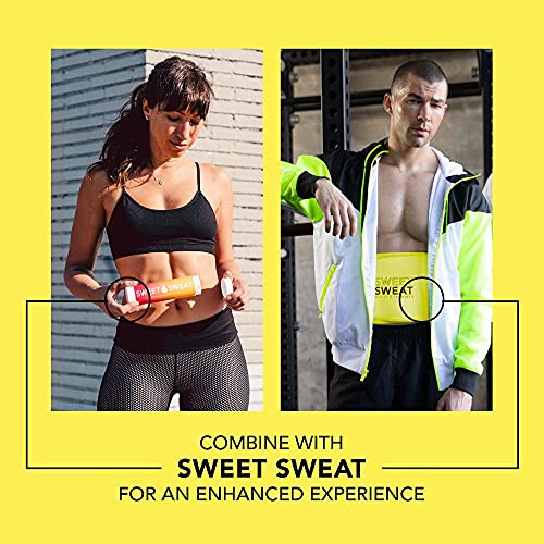 Image of Sports Research Sweet Sweat Waist Trimmer (Core Series) - Premium Sweat Enhancing Fitness Band for Women & Men - Neon Yellow, Large