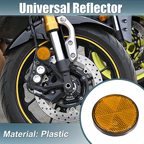 Image of X AUTOHAUX 8 Pcs Round Rear Reflectors Screw on for Cars Trailer Motorcycle