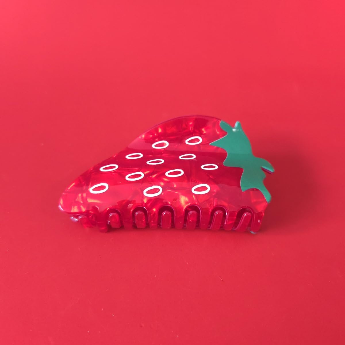 Funny Strawberry Hair Clips,Cute Acrylic Fruit Claw Clip,Small Claw Clip for Women,Red - Image 7