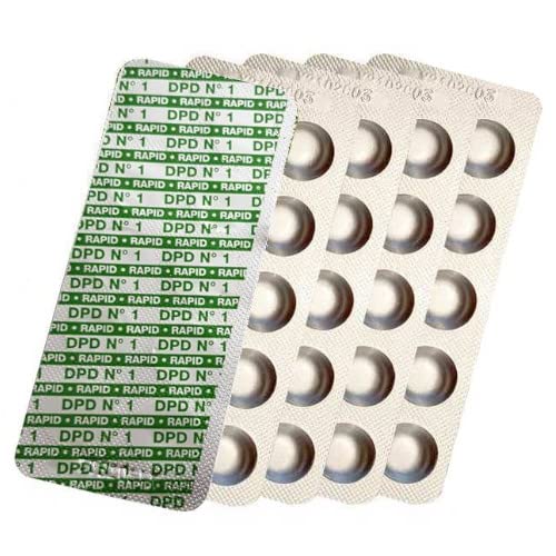harren24 Rapid Test Tablets for Shaker Tester, DPD 1 Free Chlorine/DPD 4 Active Oxygen/Phenol red pH...