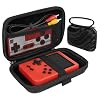 TOCCOOL Handheld Game Console Carrying Case, Protective Travel Retro Mini Game Console Box for Charging Cable, Earphones, Batteries, and Accessories Black