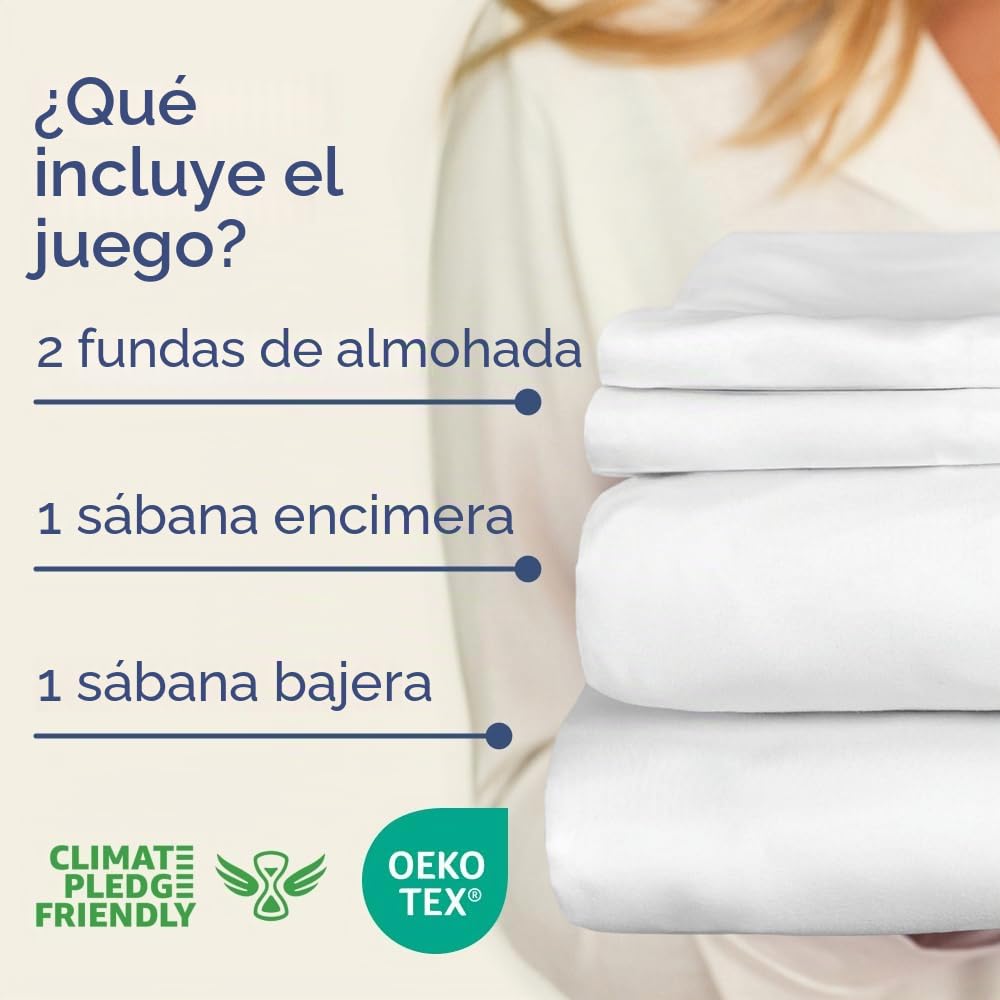 Juego de sábanas de algodón de 400 hilos 100% algodón 400 hilos algodón satinado sábanas de algodón de bolsillo profundo algodón sedoso y suave sábana de algodón de calidad hotelera para camas Queen