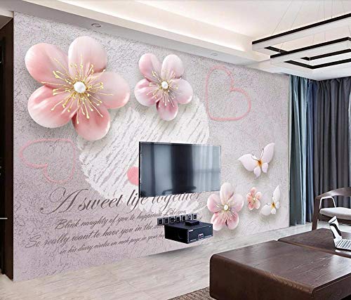 Papier peint personnalisé fleur de prunier rétro 3D 200x140cm