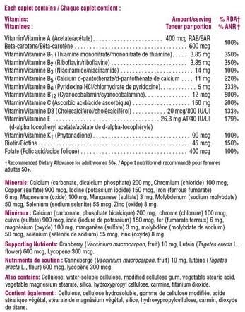 Miniatura 2 de Jamieson Multivitamínico 100% completo para mujeres mayores de 50 años, 90 cápsulas