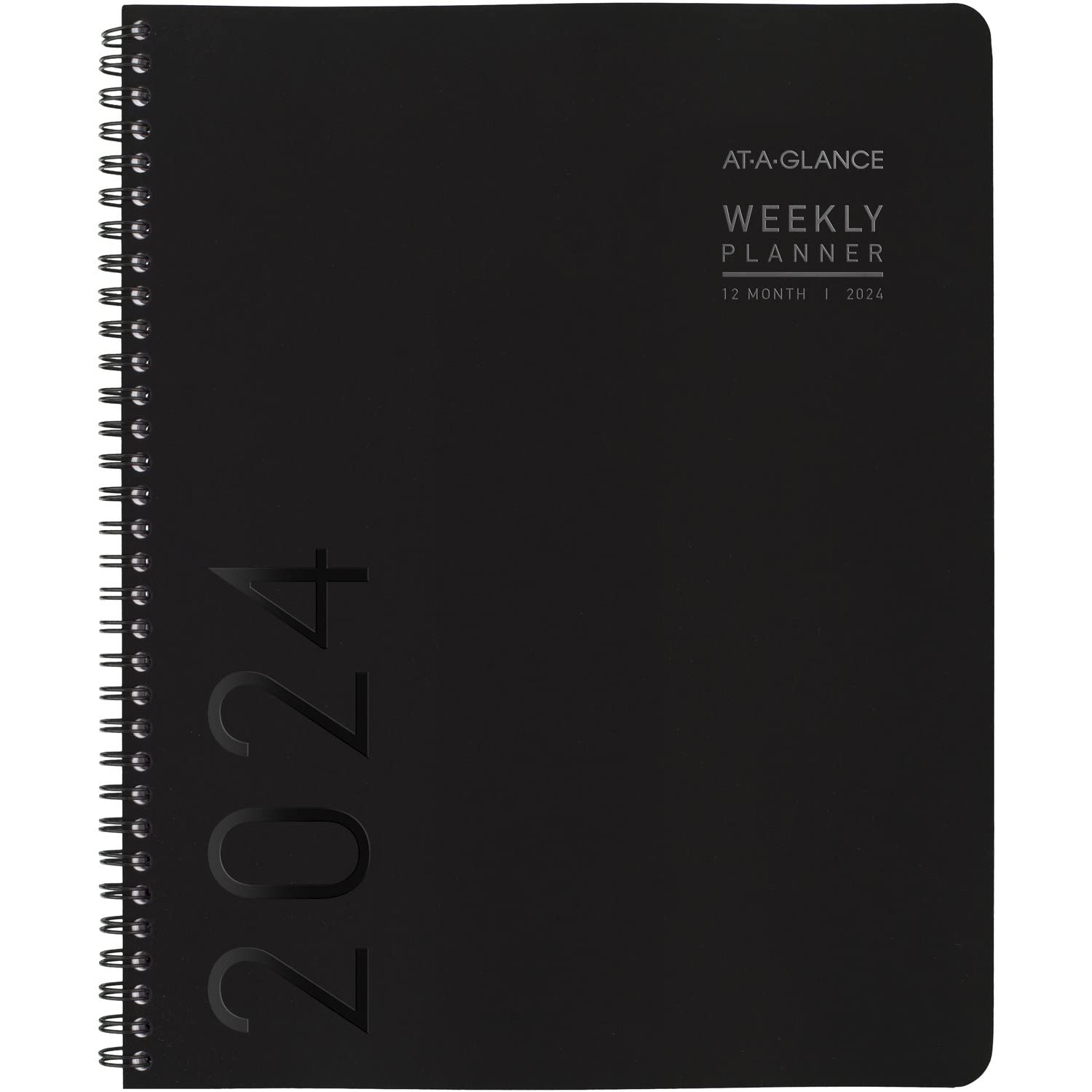 AT-A-GLANCE 2024 Weekly & Monthly Planner, 8-1/4" x 11", Large, Contemporary Lite, Black (7095XL0524)