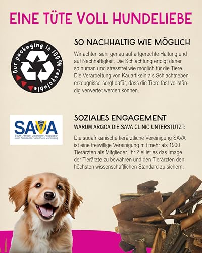 MIMOS Pferdehaut 500 g - Natürliche Kausnacks 100% Pferd getreidefrei. Schonend getrocknete Hunde-Kauartikel für Tiere Aller Größen und Rassen