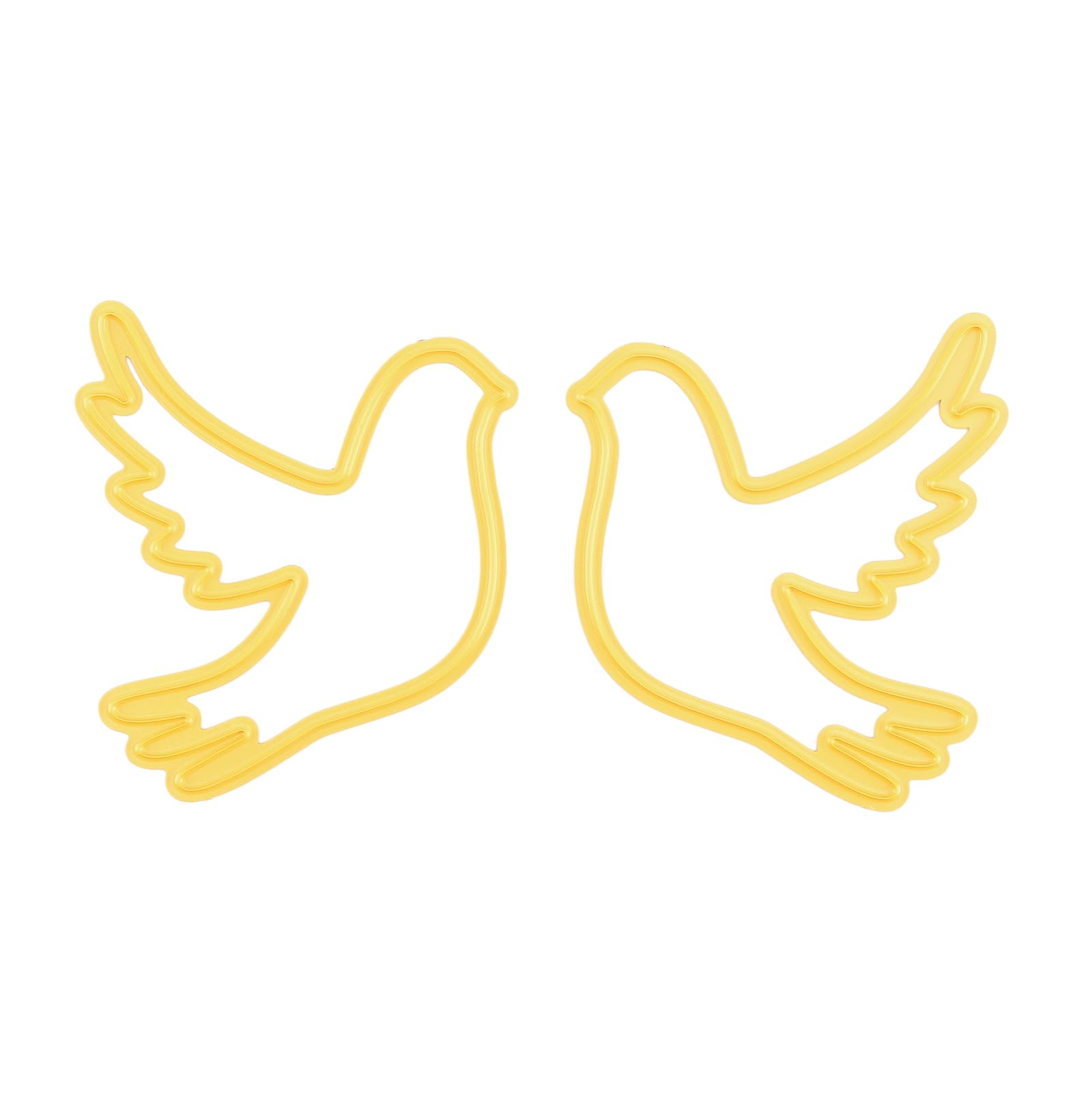 Nellie's Choice Cutting Die-Doves-2 Shape 4,5 x 9,5 cm-Card Making Supplies-Metal Dies for Scrapbooking, DIY and Paper Crafts, Yellow, 45x95mm