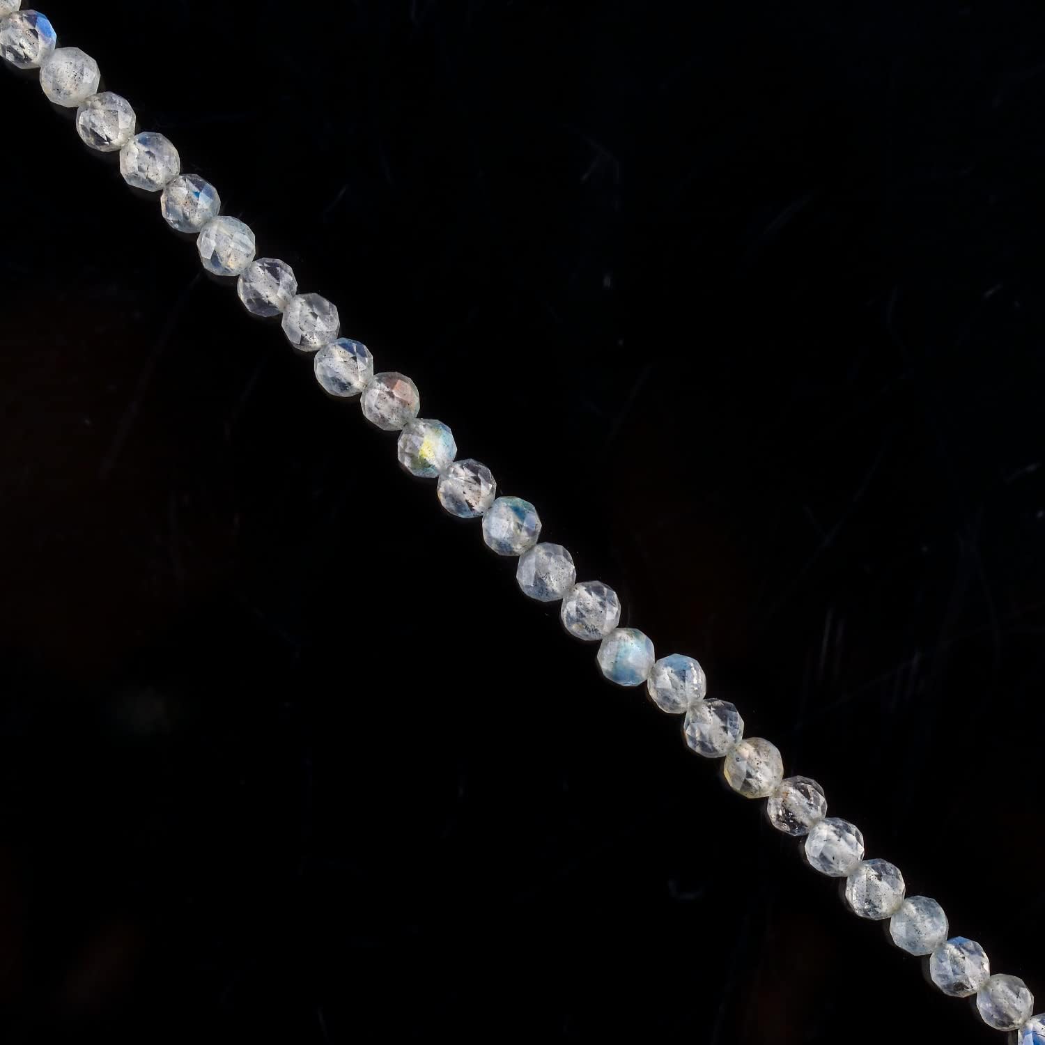 YANARA Natural Bracelet Gemstone Micro Beads Dainty Jewelry for Women, Birthstone, Energy Healing Crystals, Silver Plated Chain 8 inch Birthday Gifts For Her - Image 5