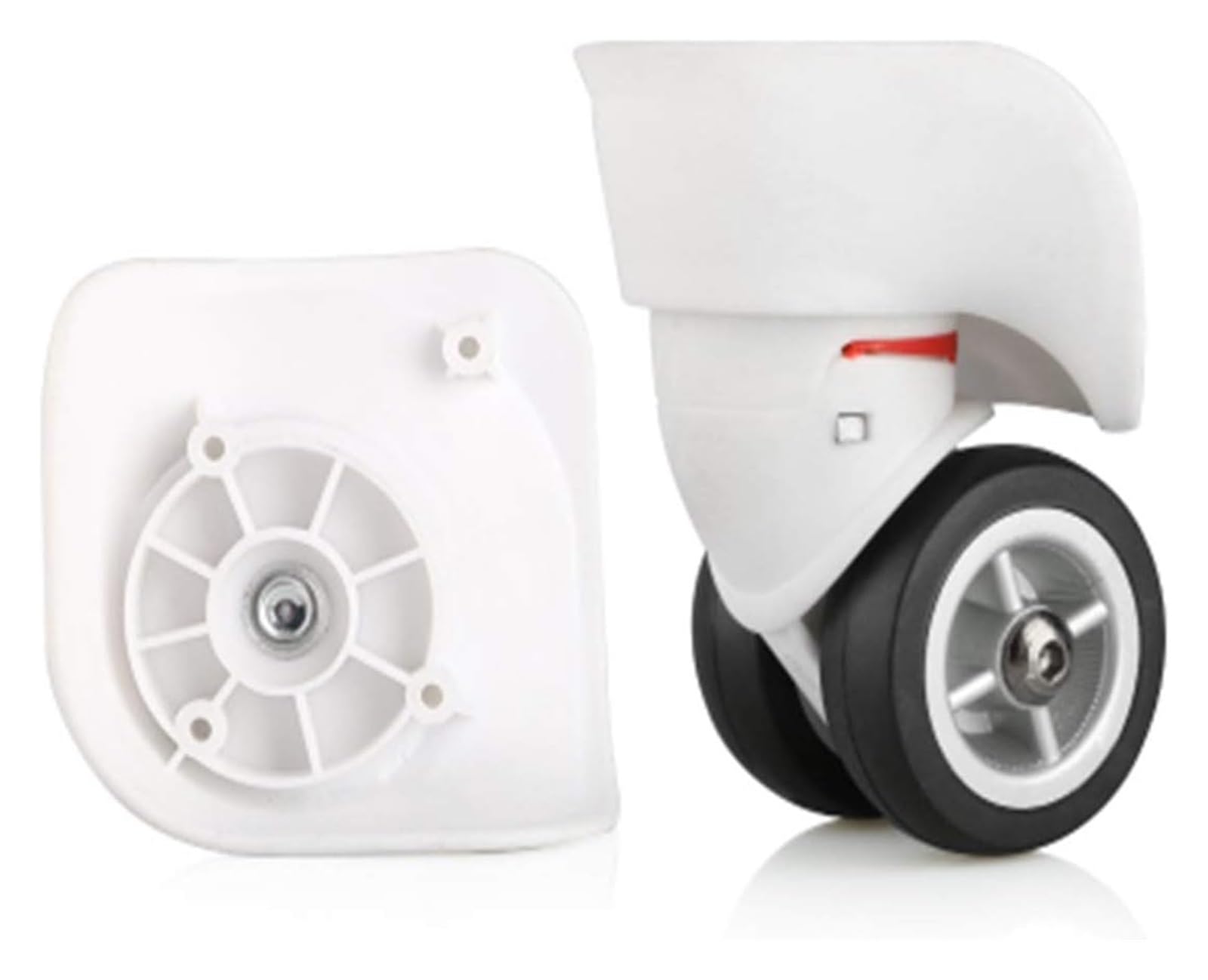 Ruote girevoli a 360° per valigie, parti di ricambio silenziose per bagagli, accessori di riparazione per ruote da viaggio bianche