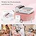 3-in-1 Nail Dust Collector & Electric Nail Drill File & UV LED Nail Lamp, 5 Suction Modes, Stepless Speed Forward/Reverse, Cordless 8000mAh Nail Kit Tech with Timer Auto Sensor for Home Use Salon