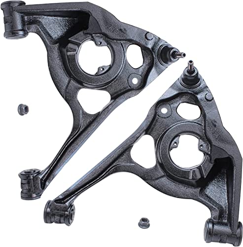 Image of Detroit Axle - RWD Front End Kit for 2003-2005 Chevy GMC Express Savana 2500, 2 Lower Control Arms w /Ball Joints 4 Inner & Outer Tie Rods Idler & Pitman Arms Replacement
