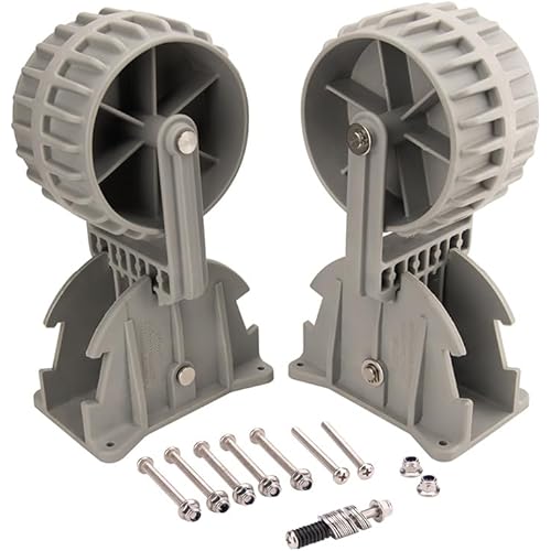 Inflatable Boat Launching Wheels,Marine Flip-up Dinghy Wheels Nylon Ribs Towing Wheels Dinghy Wheeler for Boat Trailer Trolly