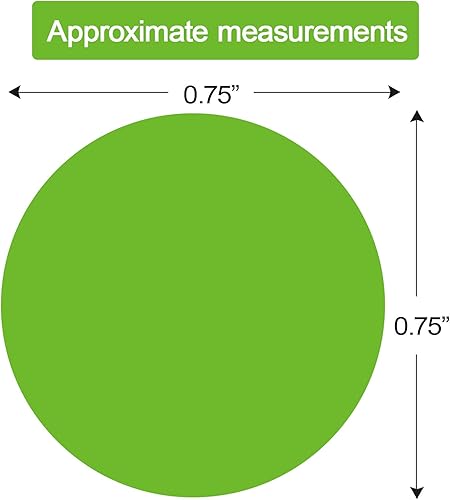 Miniatura 2 de 1400 PCS Pegatinas de Puntos Verdes Redondas Etiquetas de Codificación Círculos de Lunares para Oficina, Aula, Papeles, etc