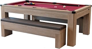 Savannah Nights 7ft Pool Table with Benches and Dining Top