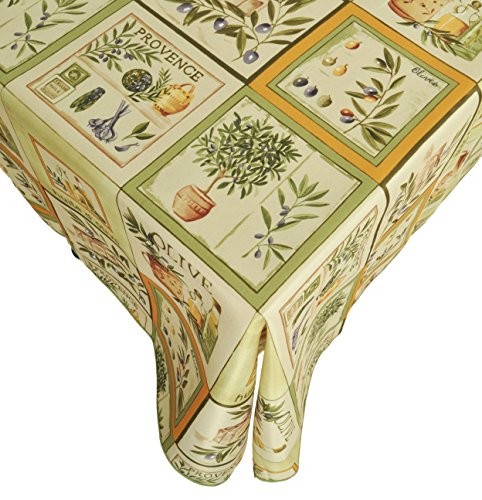 Provencetischdecke Oliviera, Outdoordecke, Antitache, Enduit, Schmutz- und Wasserabweisend (200 x 150 cm) Cover