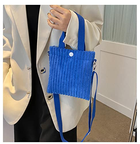 Image of Corduroy Crossbody Bag Mini Tote Purse for Women Casual Ribbed Shoulder Messenger Bag Hobo Small Satchel Handbag