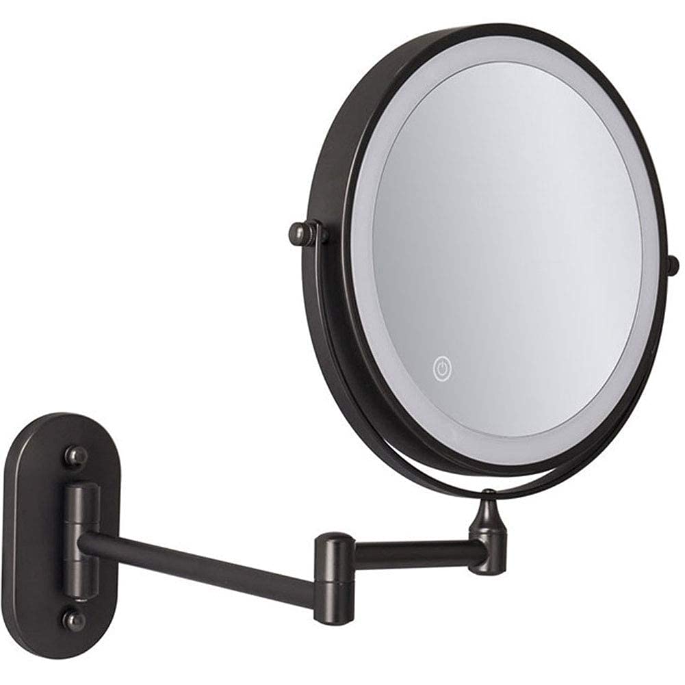 Miroir de Courtoisie Éclairé Rétractable 360 pour Routine Beauté et Rasage