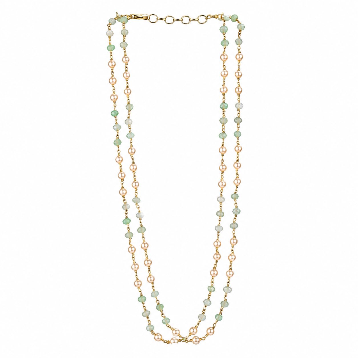 Two Layer Kattu Theega Premium Handcrafted CZ Beaded Necklace | Trending Jewellery for Women & Girls | Certified & Trusted-image-12