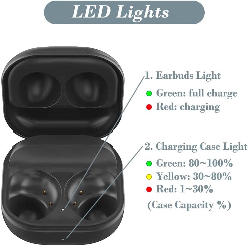 Miniatura 3 de Funda de carga para Galaxy Buds 2 SM-R177, funda de cargador de repuesto con cable USB C para auriculares Samsung Galaxy Buds 2