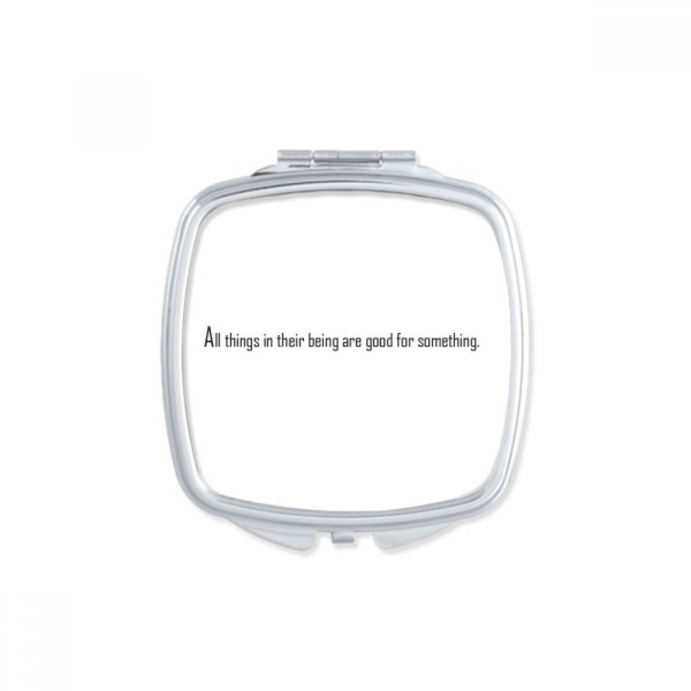 Miroir de poche avec slogan inspirant petit format portable pour maquillage nomade