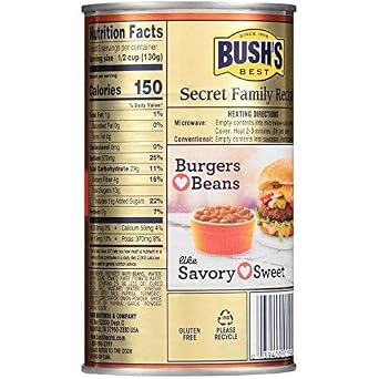 Bushs Best Baked Beans, Homestyle Seasoned Beans in Savory Sauce for BBQ, Cookouts, Burgers and Easy Side Dishes, 28 Ounce (Pack of 24)