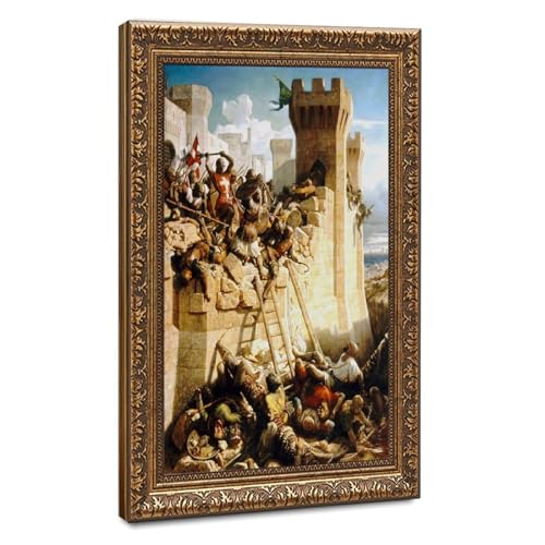 Siege of Acre impression sur toile pour décorer un salon élégant