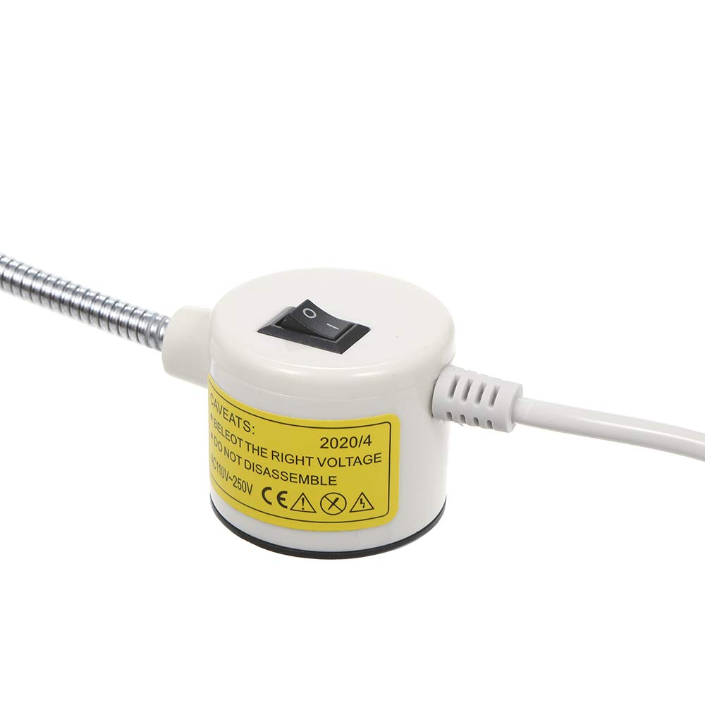 Lixada 6W LED Máquina de Coser Lámpara de Luz Base Fija Tubo Flexible Diseño de Cuello de Ganso para Tareas Domésticas