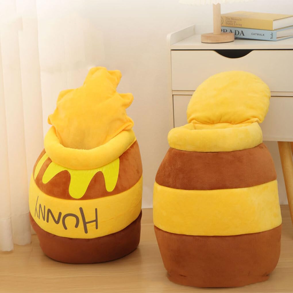 Pot de Miel Chat lit Hiver Respirant Pot Forme nid Mignon en Peluche Dessin animé PP Coton Maison de Remplissage pour Petits Chats Chiens