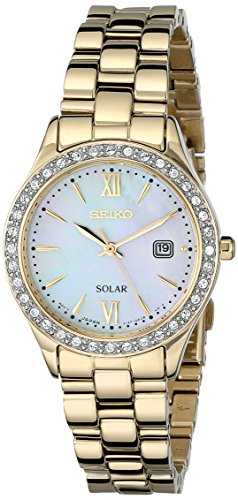Seiko Women's SUT076 Solar-Power Gold-Tone Stainless Steel Watch