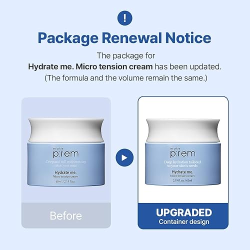 Miniatura 2 de MAKE P:REM Hydrate Me. Crema de micro tensión, tipo gel acuoso hidratante, crema facial hidratante con acabado no pegajoso para piel seca, sensible,