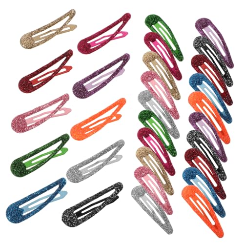 Barrettes à cheveux en métal antidérapantes, pinces clic-clac pailletées au maintien longue durée