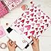 JarThenaAMCS 100Pcs Valentine's Day Poly Mailers 10 x 13 Inch Pink Love Heart Envelope Mailers Watercolor Self-Sealing Plastic Packaging Mailing Bags For Small Business Clothing