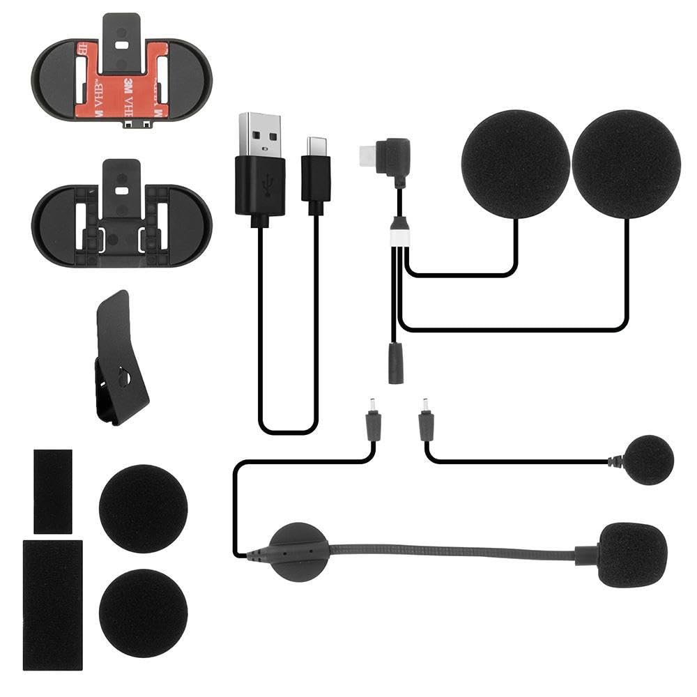 Myra M500 Duo - Intercomunicador Bluetooth 5.3 - Alcance 500 m - Radio FM - IP65
