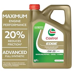 Castrol EDGE 0W-20 LL IV Engine Oil 4L, Brown