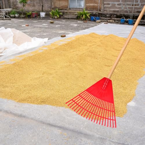 Rastrillo de plástico para hojas jardín Sosoport miniatura 3