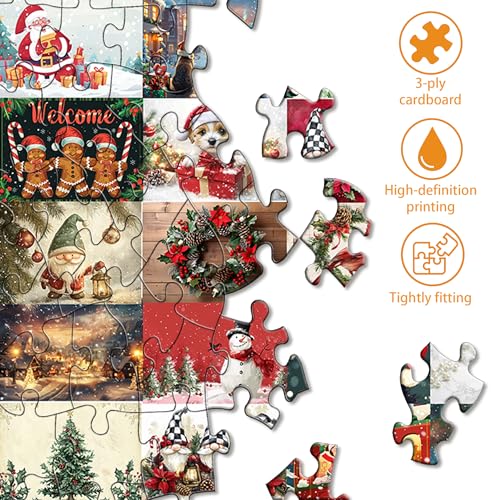 VAIIEYO Christmas Jigsaw Puzzles for Adults 1000, Winter Scene Jigsaw Puzzles - Image 2