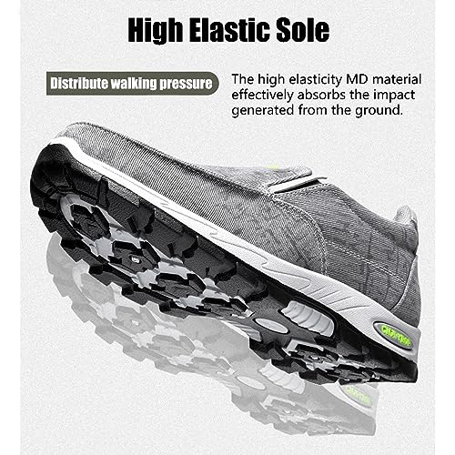 Men's Canvas Slip-on Orthopedic Loafers,Outdoor Breathable Non-Slip Fashion Flats Driving Sneakers Casual Walking Boat Shoes3