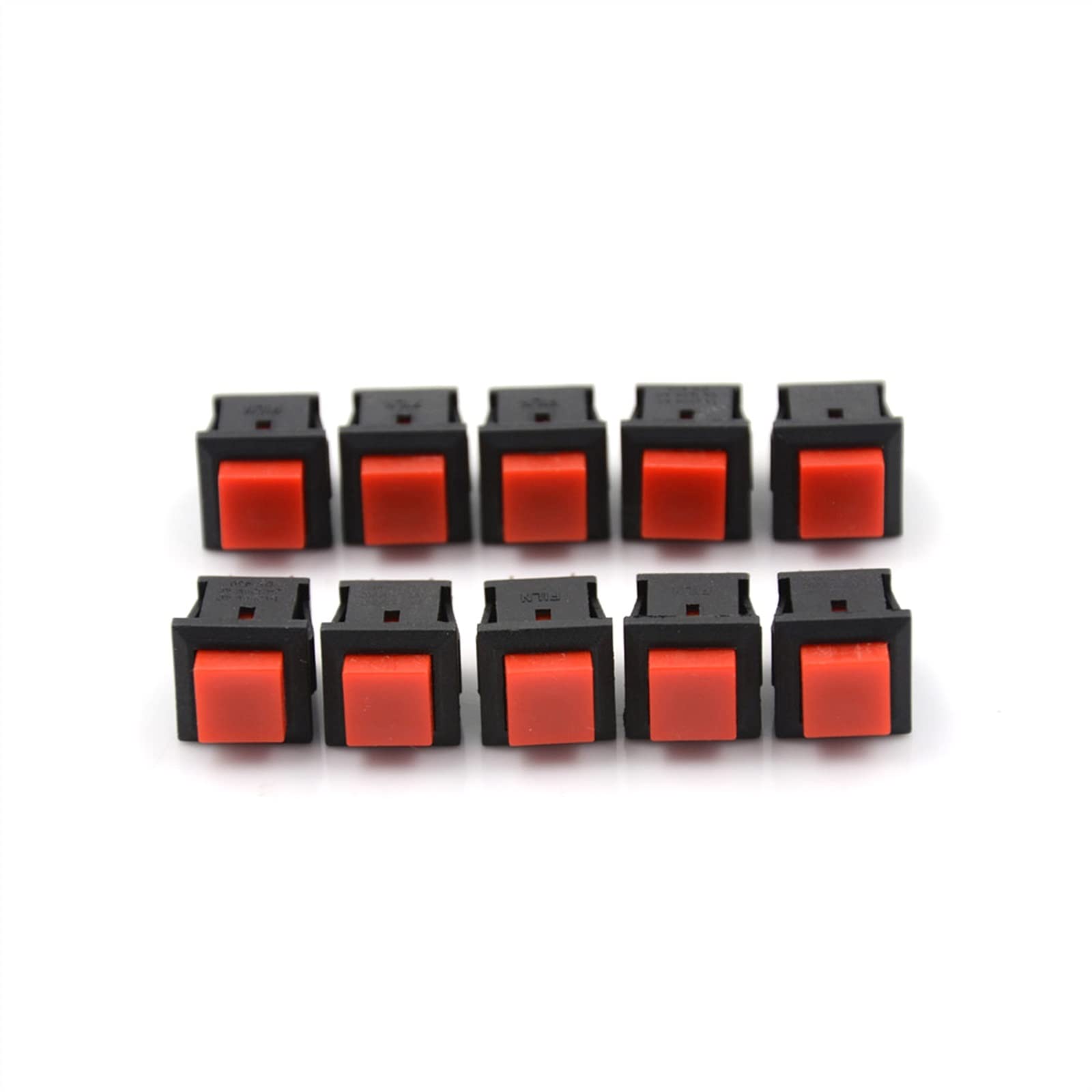 Aexit Lot de 5 interrupteurs à tête carrée Rouge SPST Bouton poussoir momentané 125 VAC 1 A Aexit Lot de 5 interrupteurs à tête carrée Rouge SPST Bouton poussoir momentané 125 VAC 1 A
