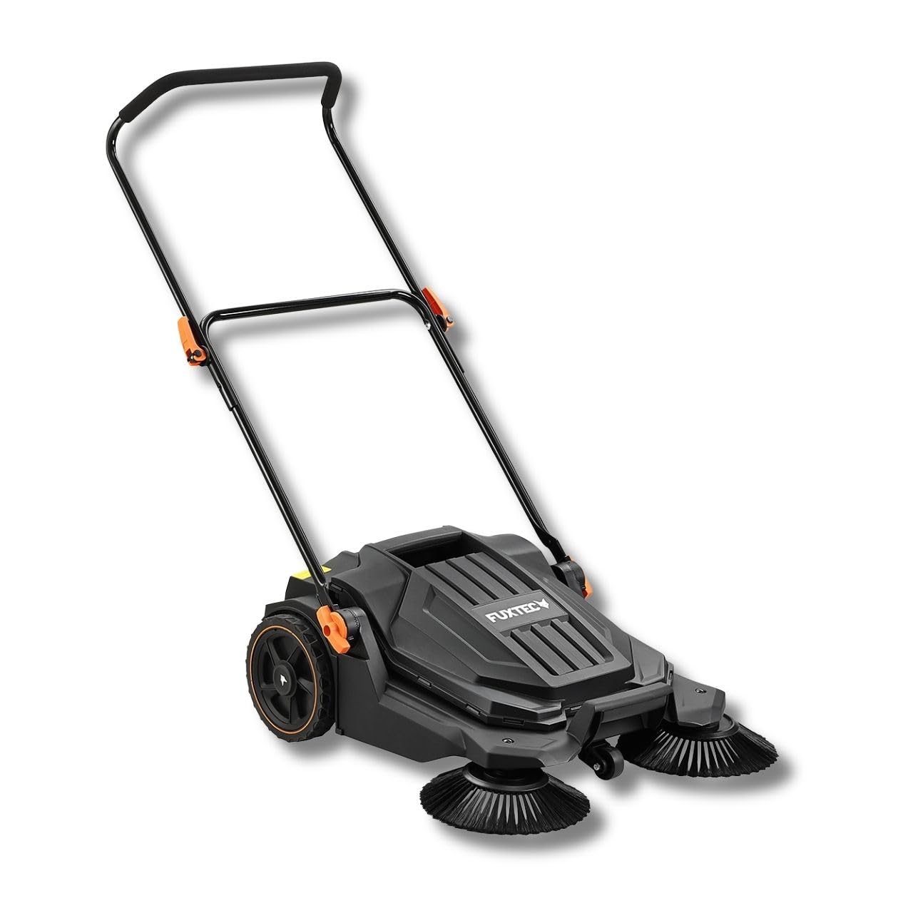 FUXTEC Spazzatrice manuale potente FX-HK65 – ideale per aree esterne medio-grandi, larghezza di lavoro 650 mm, contenitore da 20 L, copertura fino a 2000 m², design ergonomico