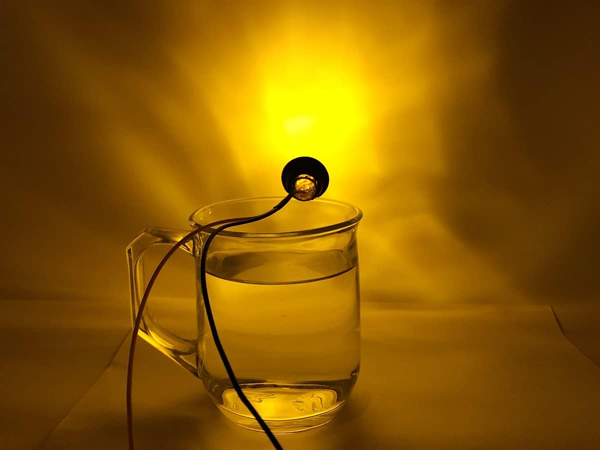 50pcs 3/4 Inch LED Smoked Amber Marker Lights for Vehicle, Boat, RV, Trailer - Waterproof, Shockproof, Dustproof