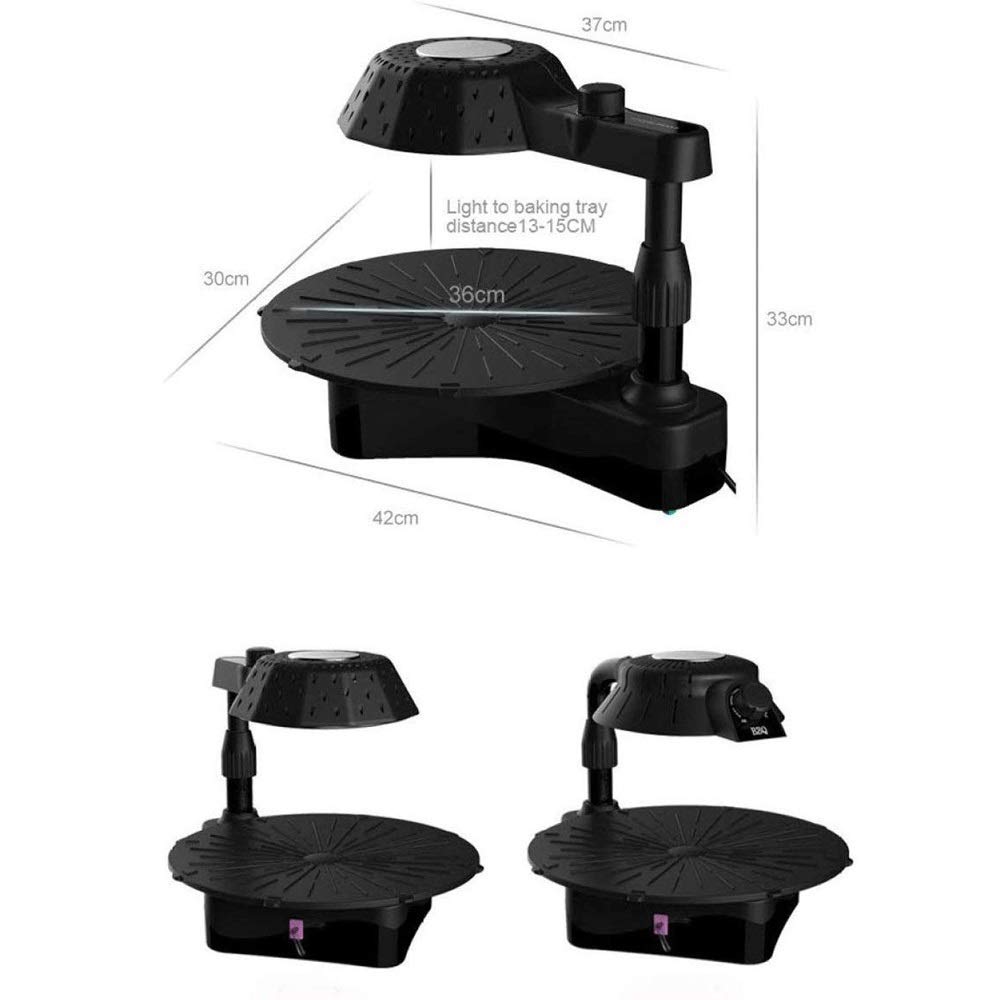 HOABBR Barbecue Grill Smokeless and Fat-Free Grill Rotation, Electric Grill-Electric Grill with Hot Pot, Non-Stick Coating Surface, Hot Pot with Glass Lid, Black