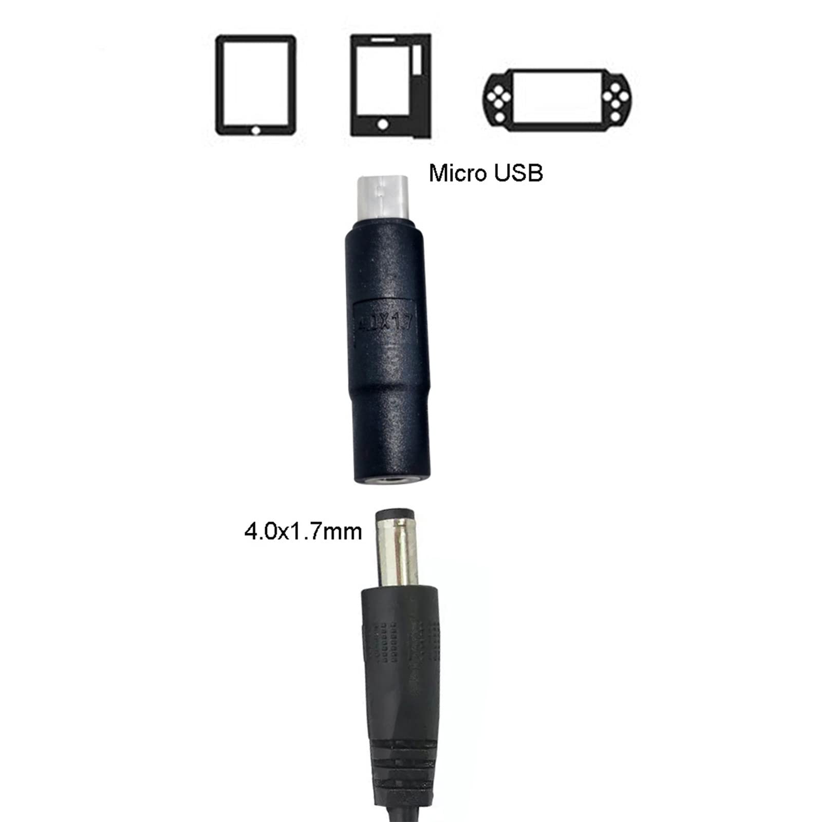 USB充電ケーブル Micro USB Amazon.co.jp: マイクロUSBからDC電源ケーブル4.0x1.7mm/3.5x1.35mm