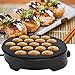 Plaque de barbecue, Machine électrique Takoyaki à 18 cavités pour faire des boules de crêpes Poffertjes poêle à revêtement antiadhésif pour gril 700w 50-60HZ(EU-220V)