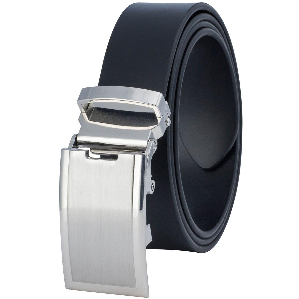 LINDENMANN skórzany pasek dla mężczyzn skórzany pasek ze skóry bydlęcej, 33 mm szerokości i 3,6 mm mocy, regulowany, pasek, skórzany pasek, klasyczny pasek, automatyczne blokowanie, czarny