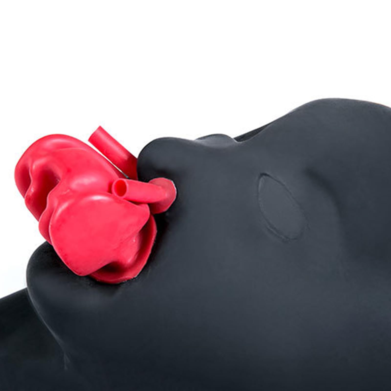 Seckoe Bondage Maske mit Mund Gag 3 Schloss Einstellbar SM Knebelmaske für Paar Fetisch, Flirtender Sklave (Kann Augen sehen)